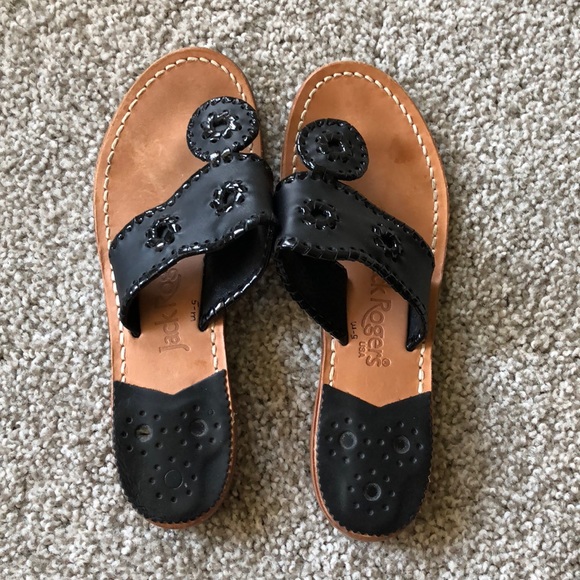 Jack Rogers Black Navajo Sandals - Picture 2 of 3